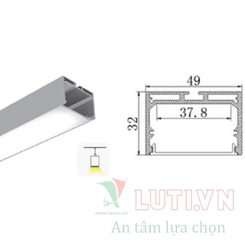 Thanh Profile chiếu sáng thông dụng PFVL-3249B-2.5M