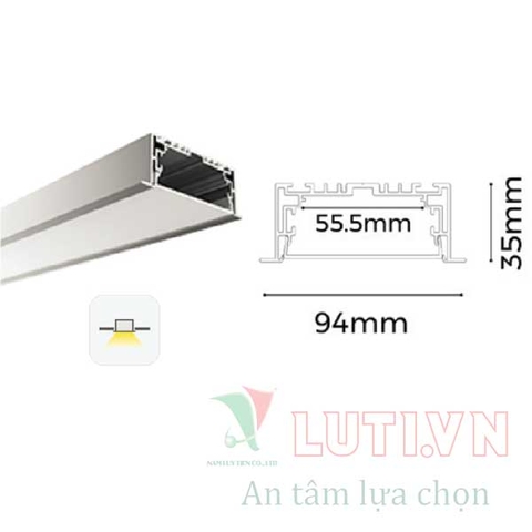 Thanh Profile chiếu sáng thông dụng PFVL-3594S-2.5M