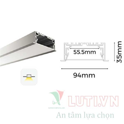 Thanh Profile chiếu sáng thông dụng PFVL-3594S-1.25M