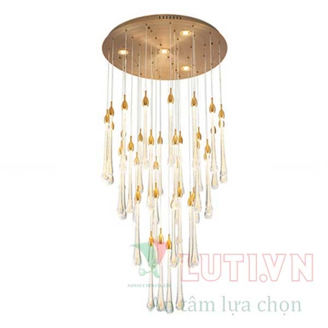 Đèn thả thông tầng pha lê giọt nước TH-8105