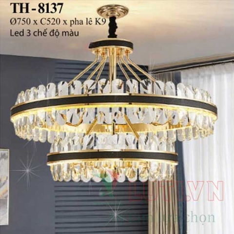 Đèn thả phòng khách pha lê tròn TH-8135