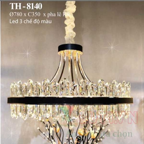 Đèn thả phòng khách pha lê tròn TH-8139