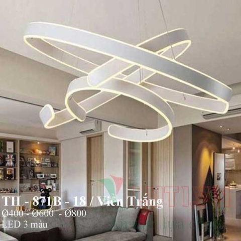 Đèn phòng khách hiện đại 3 vòng TH-871B-18