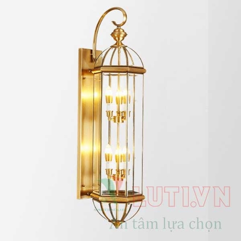 Đèn tường đồng cổ điển ngoài trời VD-685