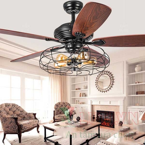 Quạt trần Đèn chùm cổ điển VIFA-07