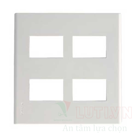 Mặt dùng cho 4 thiết bị  màu trắng WEG68040SW