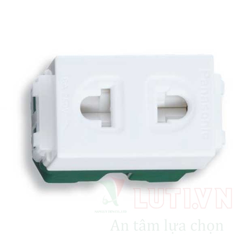 Ổ cắm đơn có màn che màu trắng WEV1081SW