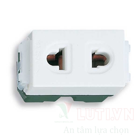 Ổ cắm đơn không màn che màu trắng WEV1091SW