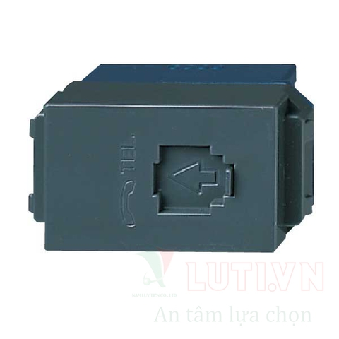 Ổ cắm điện thoại 4 cực màu đen WEV23641H