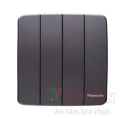 Bộ 4 công tắc B, 1 chiều, bắn vít 250V-16A màu xám ánh kim WMT507MYH-VN