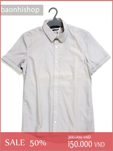 Áo Sơ Mi Tay Ngắn Celio Plain Basic Shirt  -SIZE XS