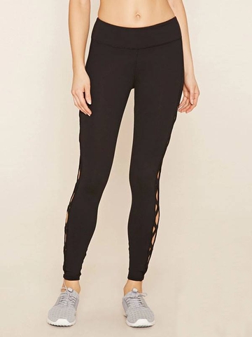 Quần Tập Legging Nữ FOREVER21 ACTIVE CRISSCROSS-SIDE - SIZE S