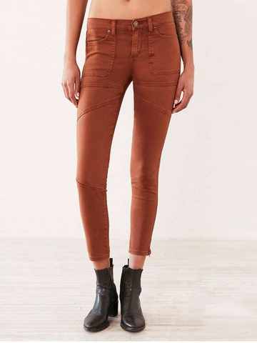 Quần Chinos Nữ BDG Urban Outfitters Moto Ankle Zip - Size 26-28