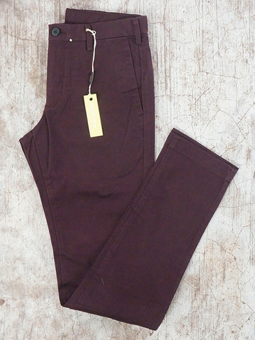 Quần Kaki Dáng Slim Fit Chino Flat Front Pants WINE - SIZE 29-30-32-34