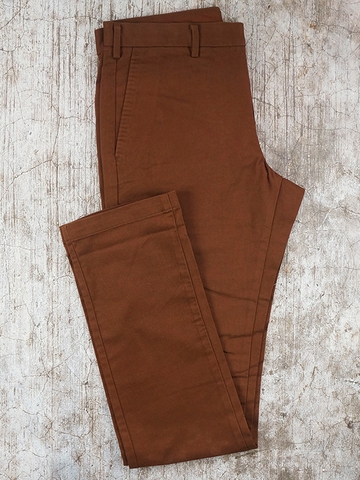 Quần Kaki Dáng Slim Fit Chino Flat Front Pants BROWN - SIZE 30-31-32
