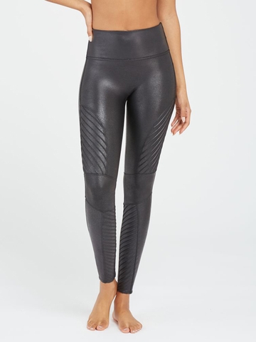 Quần Legging ĐỊNH HÌNH Nữ Spanx Faux Leather Moto Leggings - SIZE S