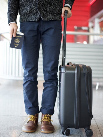 Quần Kaki Dáng Slim Fit Chino Flat Front Pants Blue - SIZE 31-32