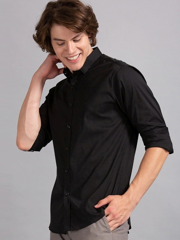 Áo Sơ Mi Nam BHPC Slim Fit Black Shirt - SIZE S-M