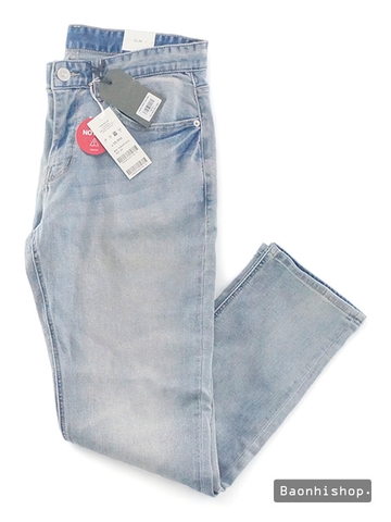 Quần Jeans Nam Solid Slim Fit Denim Pants - SIZE 32
