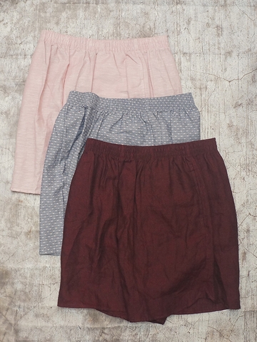 Quần Shorts Eco-LINEN Lounge (3 PACK) Shorts - SIZE M-L
