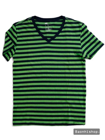 Áo Thun Nam Gap Striped V-neck Tee - SIZE S