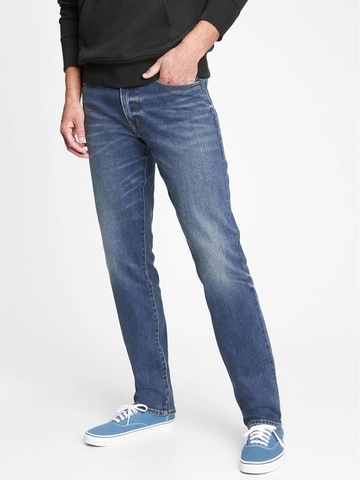 Quần Jeans Nam GAP 604069 Soft Wear Slim Straight Jeans - SIZE 28