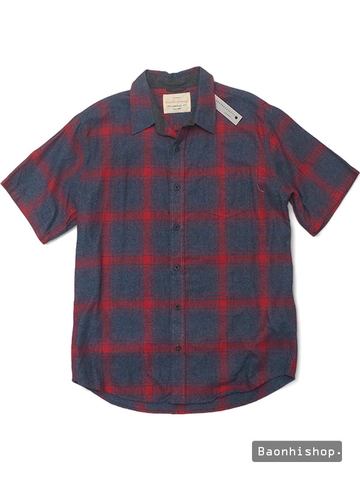 Áo Sơ Mi Nam Weatherproof Vintage Plaid Short Sleeve Shirt - SIZE L-XL