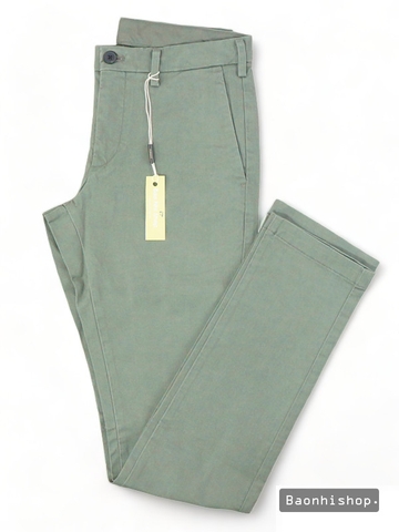 Quần Kaki Nam Slim Fit Chino Flat Front Pants OLIVE - SIZE 29-30-34