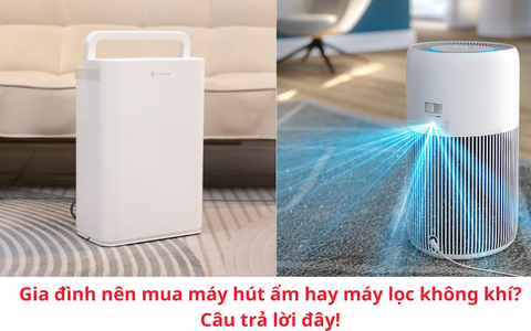 Gia đình nên mua máy hút ẩm hay máy lọc không khí? Câu trả lời đây!