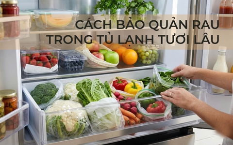 Cách bảo quản rau trong tủ lạnh tươi lâu