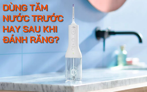 Giải đáp chi tiết: Dùng tăm nước trước hay sau khi đánh răng?