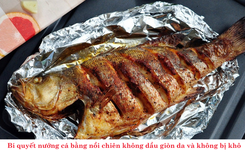 Bí quyết nướng cá bằng nồi chiên không dầu giòn da và không bị khô