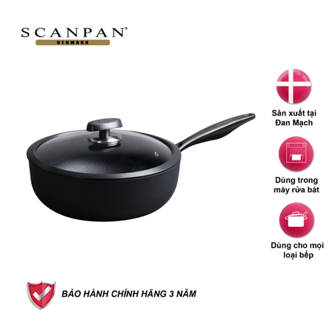Chảo chống dính sâu lòng có nắp Scanpan PRO SB+ 26cm 5002052600