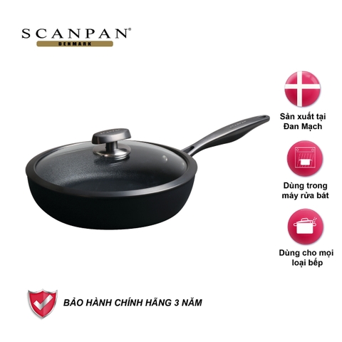 Chảo chống dính sâu lòng có nắp Scanpan PRO SB+ 28cm 5002102800