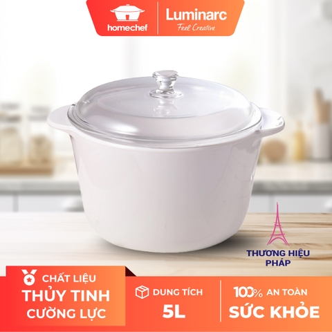 Nồi thủy tinh trắng Luminarc Vitroline 5L - D2415