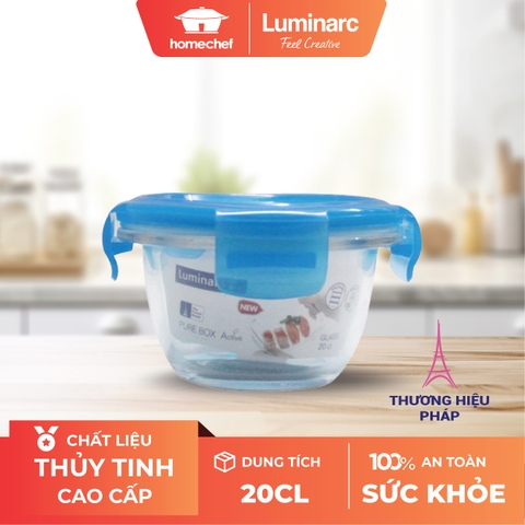 Hộp thủy tinh tròn LUMINARC PURE BOX-20cl- L0488