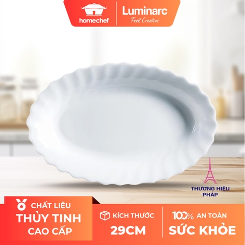 Đĩa (Dĩa) thuỷ tinh bầu dục Luminarc Trianon N3654 29cm