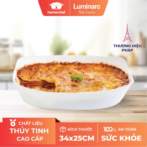 Khay nướng thủy tinh Luminarc Cuisine Carine 34x25- P4027