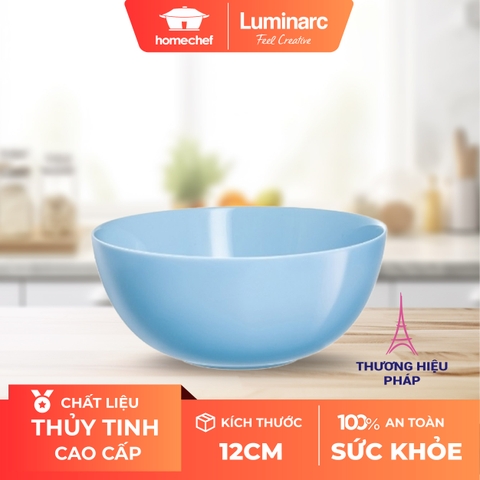 Bát (chén) Luminarc Diwali thủy tinh Light Blue P9203- 12cm
