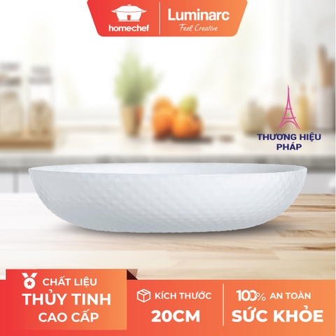 Đĩa (Dĩa) thủy tinh sâu lòng Luminarc D. Precious Q1664 20cm