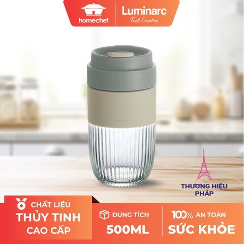 Cốc thủy tinh Luminarc Ease màu xám 500ml-V5076