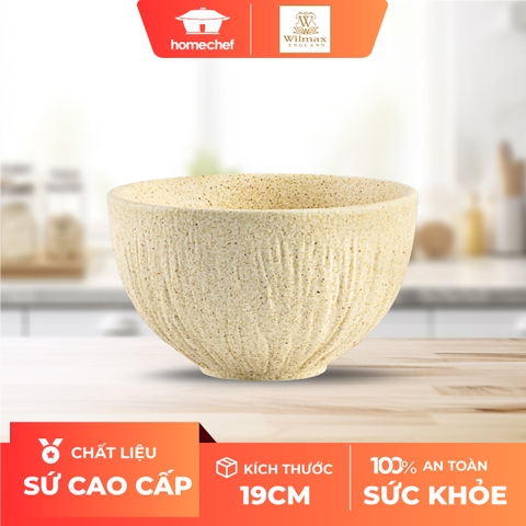 Bát sứ Wilmax 19cm màu cát - WL-664318 / A