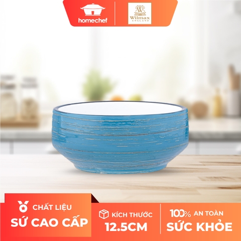 Bát sứ ăn súp Wilmax 12,5cm màu xanh dương - WL-669638 / A