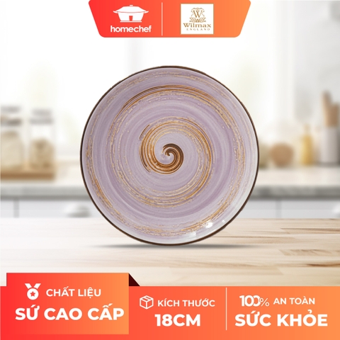 Đĩa sứ tròn Wilmax 18cm màu tím - WL-669711 / A