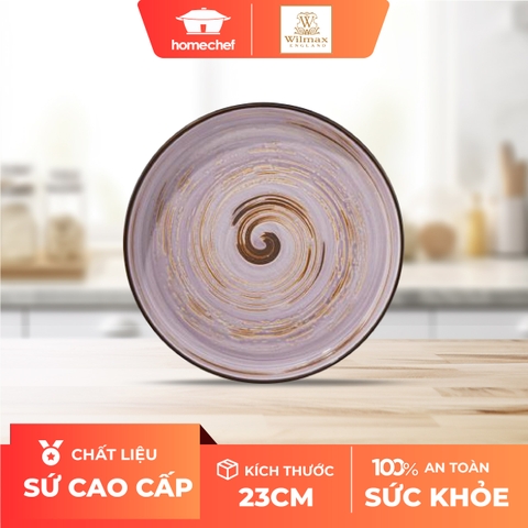 Đĩa sứ Wilmax 23cm màu tím - WL-669719 / A
