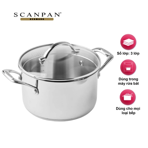Nồi inox Scanpan STS 20cm 75252000 3,4L