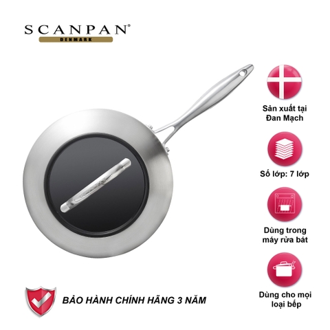 Chảo chống dính sâu lòng Scanpan CTX 26cm 65102600 đáy từ có nắp