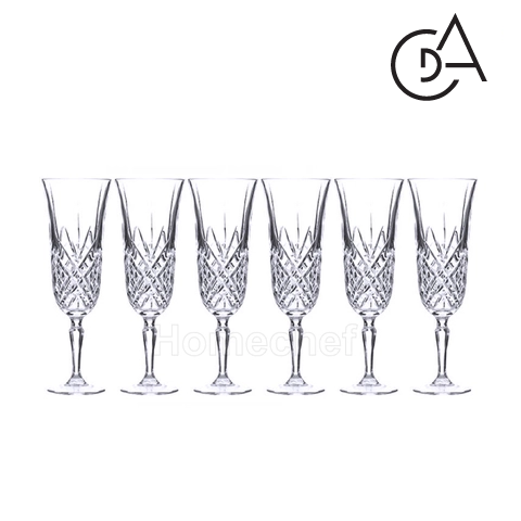 Bộ ly CdA champagne Masquerade thủy tinh pha lê 6 chiếc G5543- 17cl