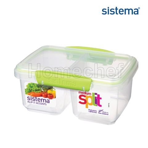 Hộp thực phẩm 2 ngăn Sistema 850ml  61620