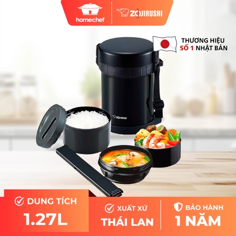 Hộp cơm giữ nhiệt 3 ngăn Zojirushi SL-GH18-BA 1,27L